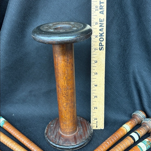 Vintage Wooden Spool and textile spools - Picture 5 of 6